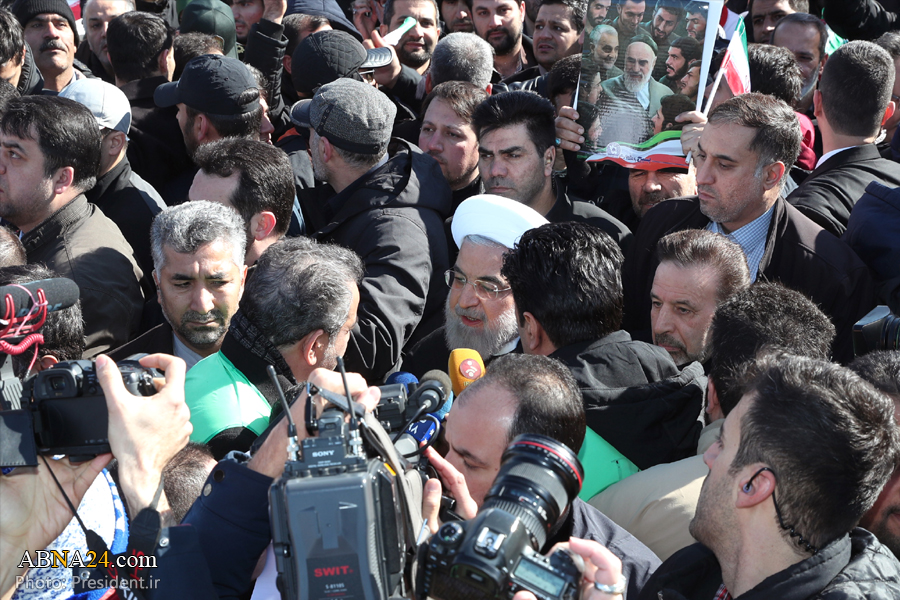 Pres. Rouhani: People's massive attendance in 22 Bahman demonstrations strongest response to White House