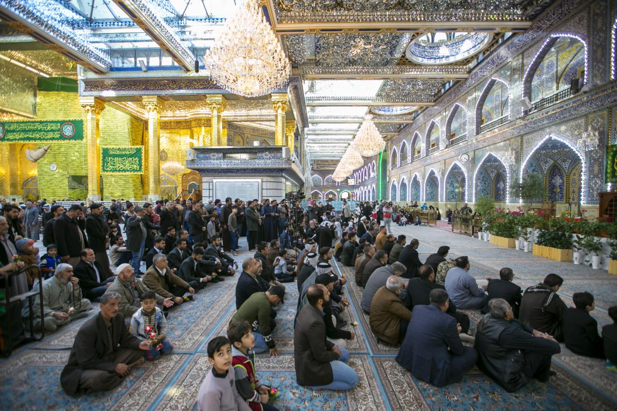 روضہ مبارک حضرت عباس علیہ السلام میں جشن میلاد حضرت فاطمہ الزهراء (سلام الله عليها) کی مناسبت سے محفل کا انعقاد