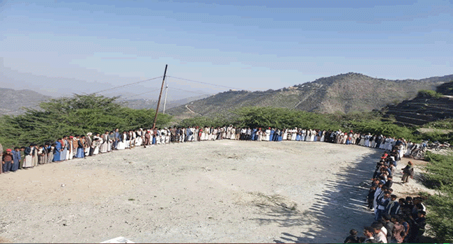 قبائل الجبل بحجة ترفض صفقة ترامب وتؤكد الاستمرار في دعم الجبهات