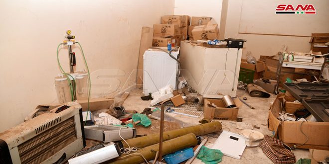 Syrian Army units find field hospital left by terrorists in Hayyan town, Aleppo countryside (+Photos)