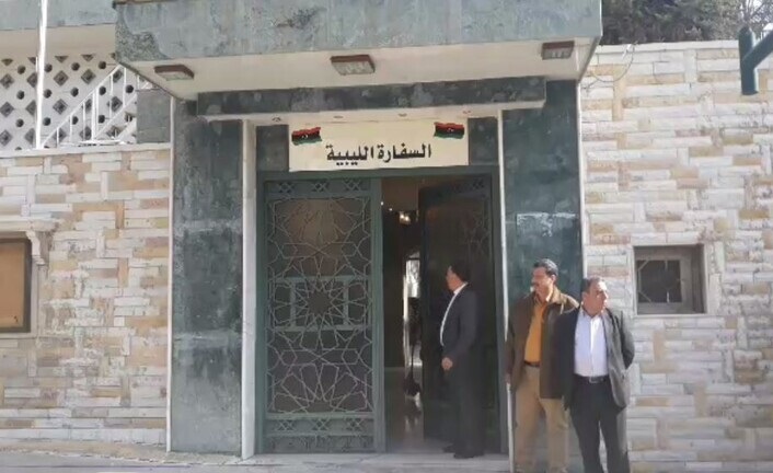 إعادة فتح السفارة الليبية في دمشق