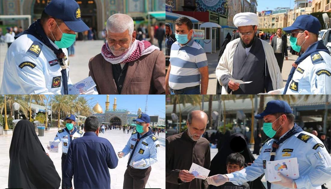 جمعية كشافة الوارث تطلق حملة للوقاية من كورونا في كربلاء