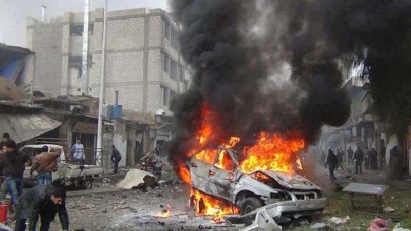 Şam'da bomba yerleştirilmiş araç infilak etti
