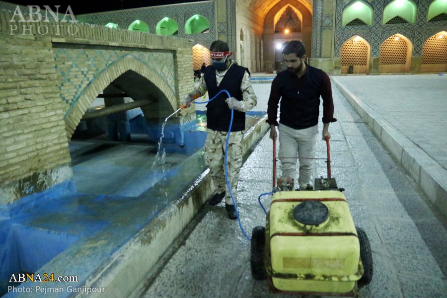 تقرير مصور / تعقيم مسجد جامع أصفهان