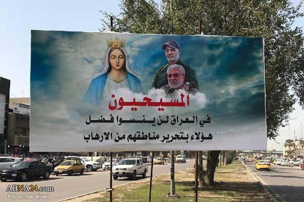 Cristãos iraquianos admiram o comandante Qassem Suleimani e Abu Mahdi Al-Mohandes + Foto