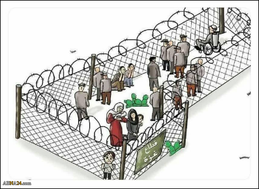 Karikatura / kuwarentenas ng mga tao sa Gaza Karikatura / kuwarentenas ng mga tao sa Gaza