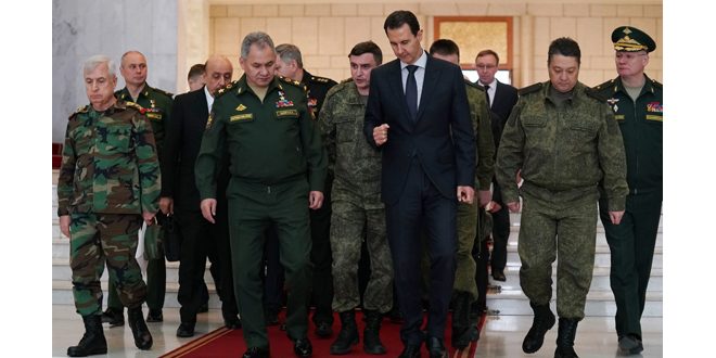 Le président al-Assad reçoit le ministre russe de la Défense
