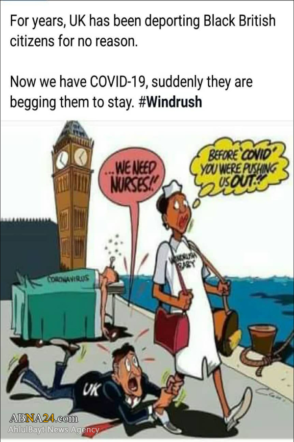 Caricature: UK begging black nurses for fighting coronavirus