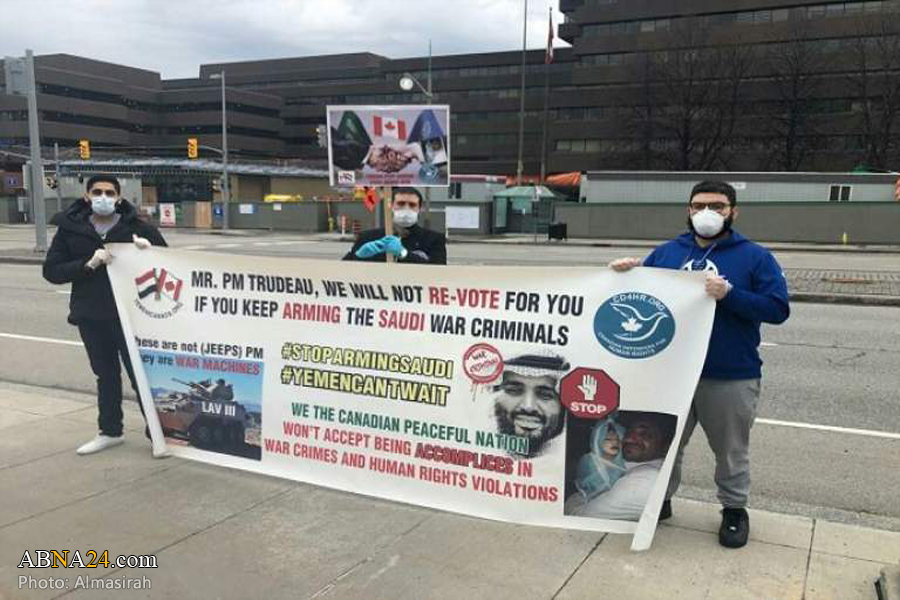 Two Canadian human rights organizations protest to remind world of Yemen tragedy