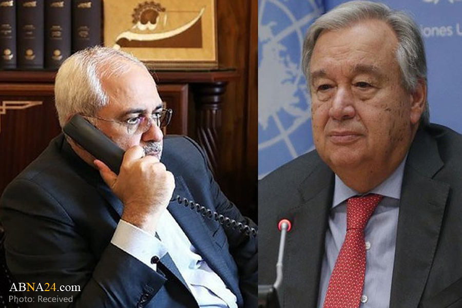 Zarif discusses US anti-Iran sanctions with UN Chief