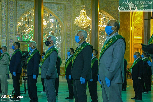 تقرير مصور / خدام العتبة الكاظمية يؤدون زيارة الامامين (ع) نيابة عن الزوار في 15 من شعبان