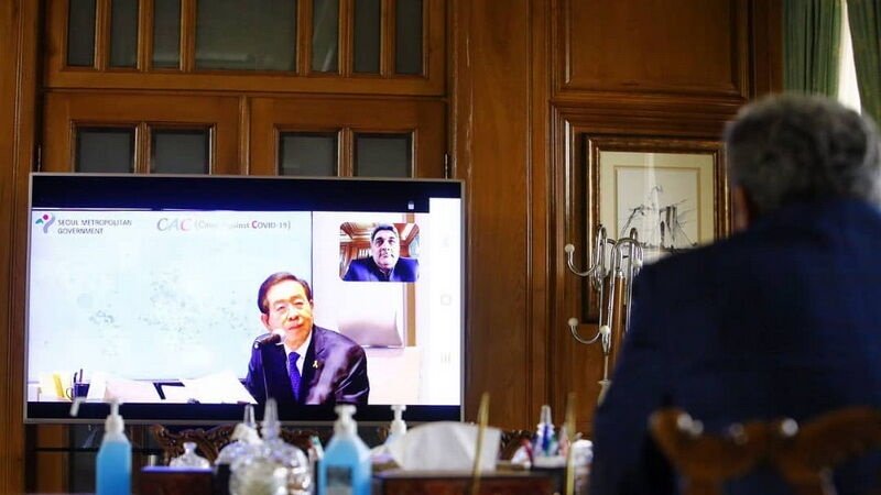 テヘランとソウルの両市長がテレビ会議　新型コロナ対策で