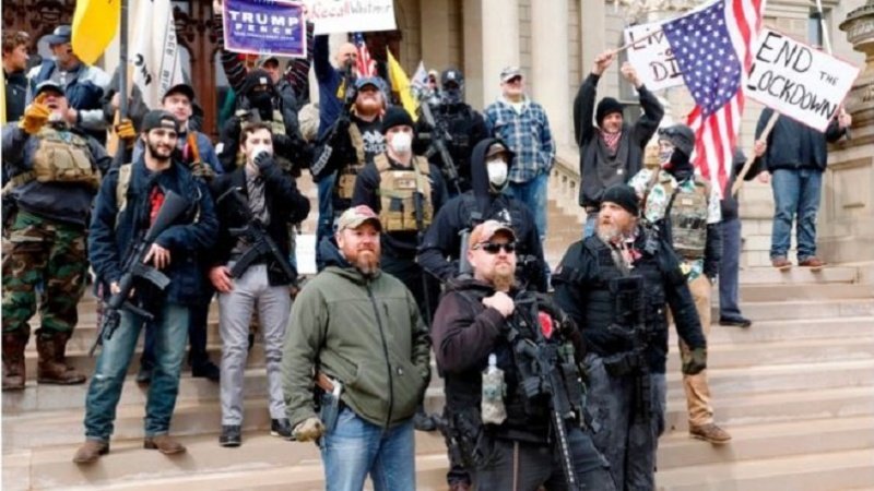 トランプ氏、州を「解放しろ」とツイート　ロックダウンに住民が抗議の州に
