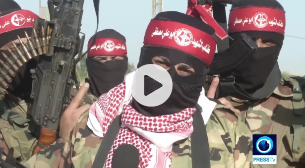 فلسطین، فوجی ٹریننگ سینٹر میں شہید قاسم کی تصویر +  ویڈیوز