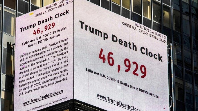 Установка часов некомпетентности Трампа в борьбе с коронавирусом