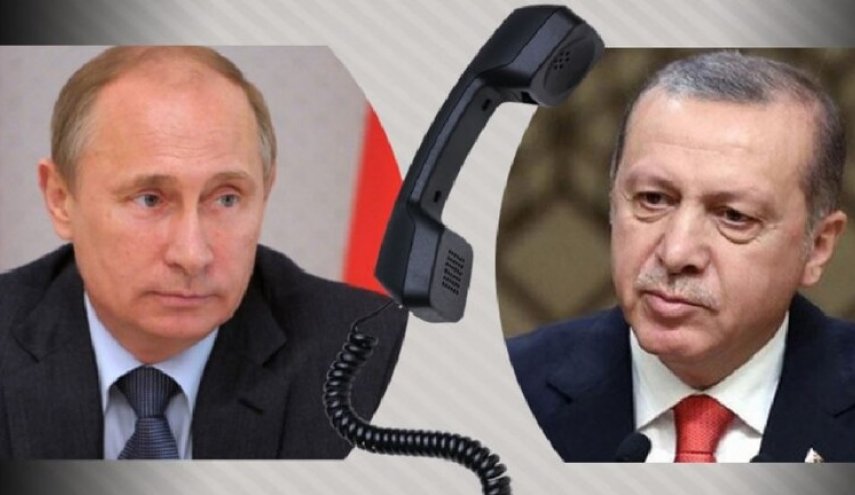 "بوتين وأردوغان" يناقشان خلال اتصال هاتفي الوضع في سوريا 
