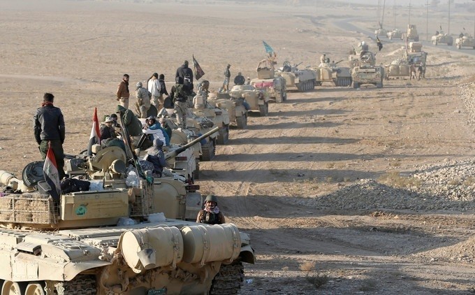 الحشد الشعبي والجيش العراقي ينفذان عملية مشتركة  في صحراء القائم