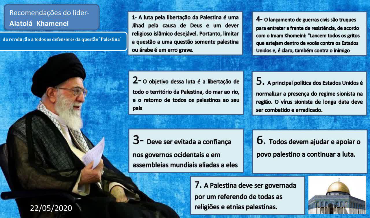 Recomendações do líder-Aiatolá_Khamenei-  da revolução a todos os defensores da questão "Palestina"