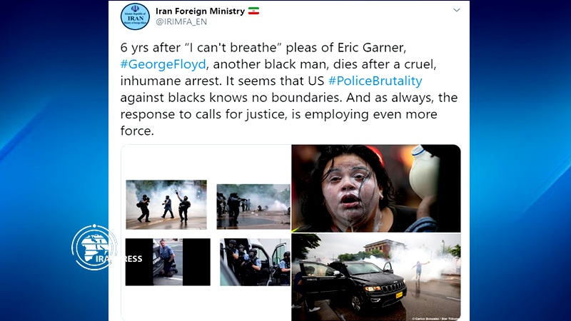 伊朗外交部：暴力是美国对要求执行正义的回应