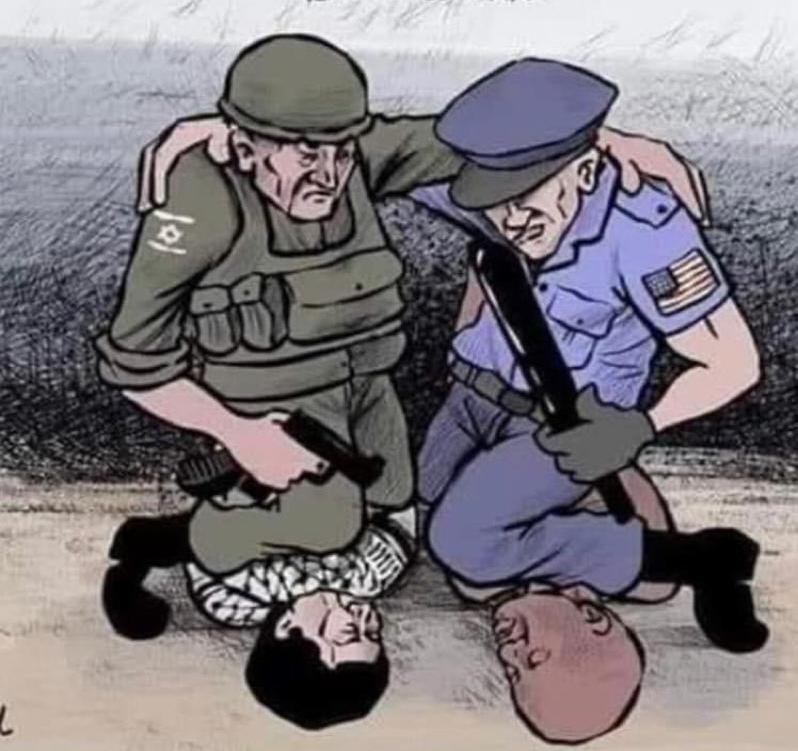 کاریکاتیر / أمريكا وإسرائيل وجهان لعملة واحدة في الارهاب والاجرام