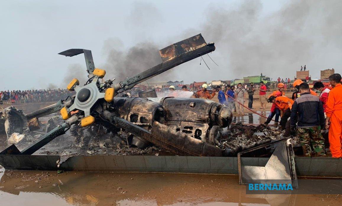 Helikopter M1-17 Tentera Indonesia Terhempas, Empat Terbunuh, Lima Cedera