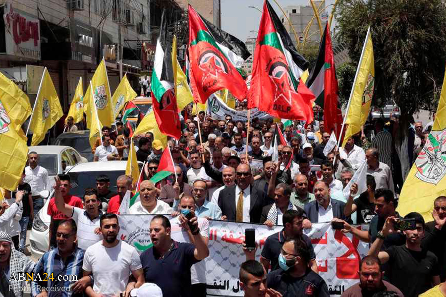 Palestinians come out in force to protest US-backed Israel plan