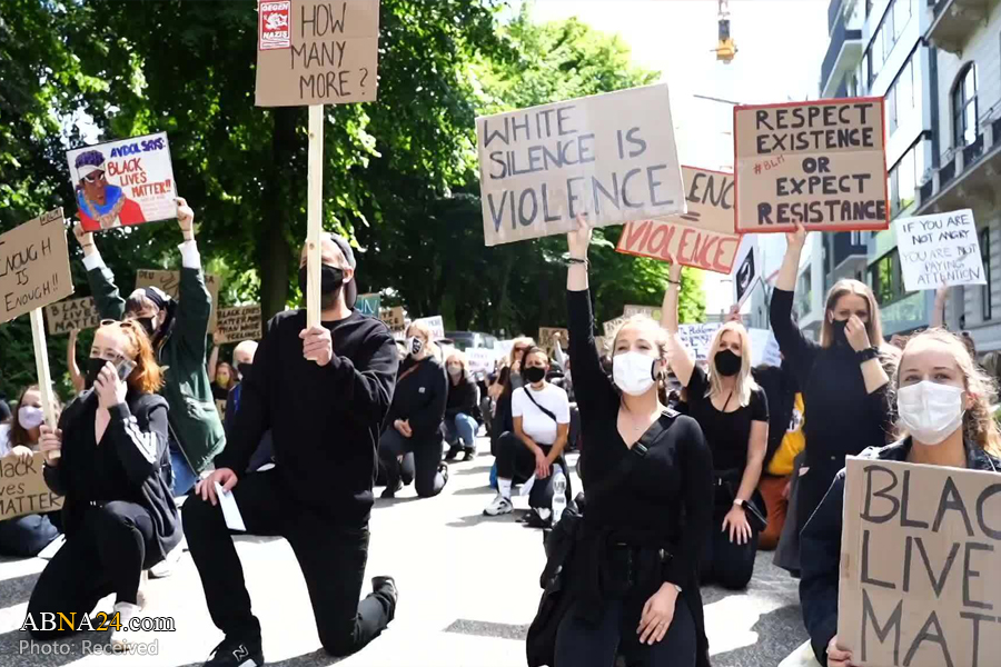 Thousands demonstrate in front of US consulate in Hamburg against racism