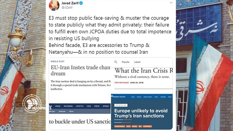 Zarif'ten Avrupa troykasına sert tepki