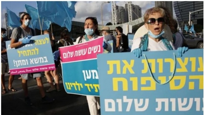 Tel-Aviv'de ilhak planını protesto edildi
