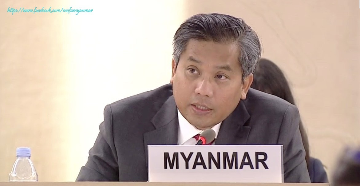ကုလလူ႔အခြင့္အေရးေကာင္စီဆုံးျဖတ္ခ်က္ ျမန္မာပယ္ခ်၊ အခ်ဳပ္အျခာအာဏာကို ဝင္မစြက္ရန္ ျမန္မာကိုယ္စားလွယ္ေျပာ