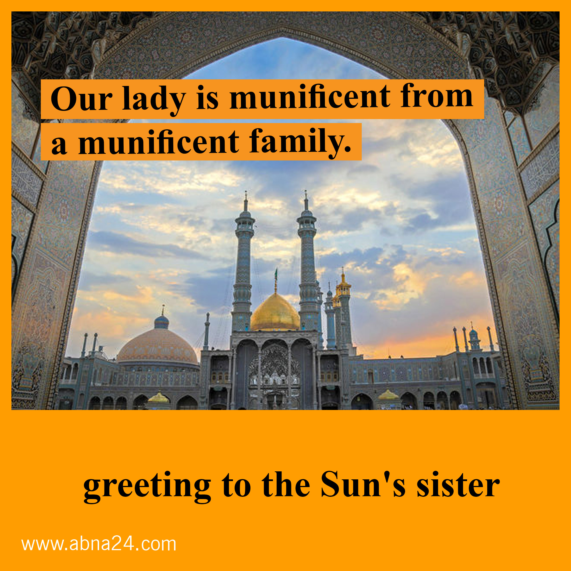 Motion video: greeting to the Sun's sister