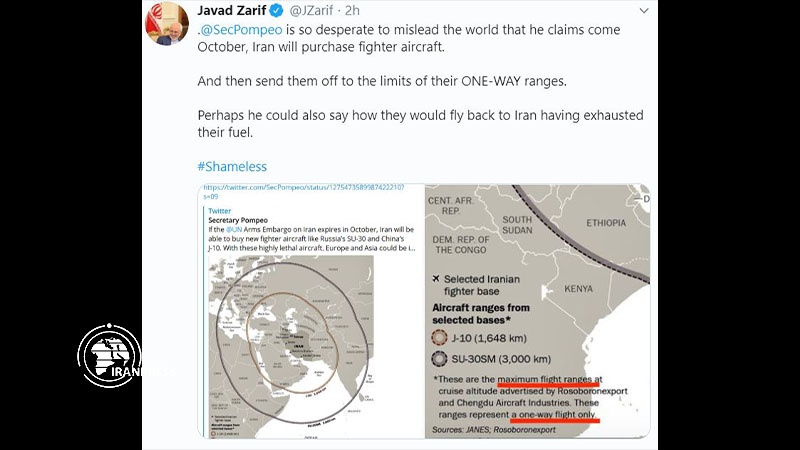 Zarif'ten Pompeo'nun iddiasına tepki