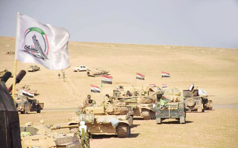 الحشد الشعبي ينفذ عملية دهم وتفتيش في عدة مناطق محاذية للأنبار