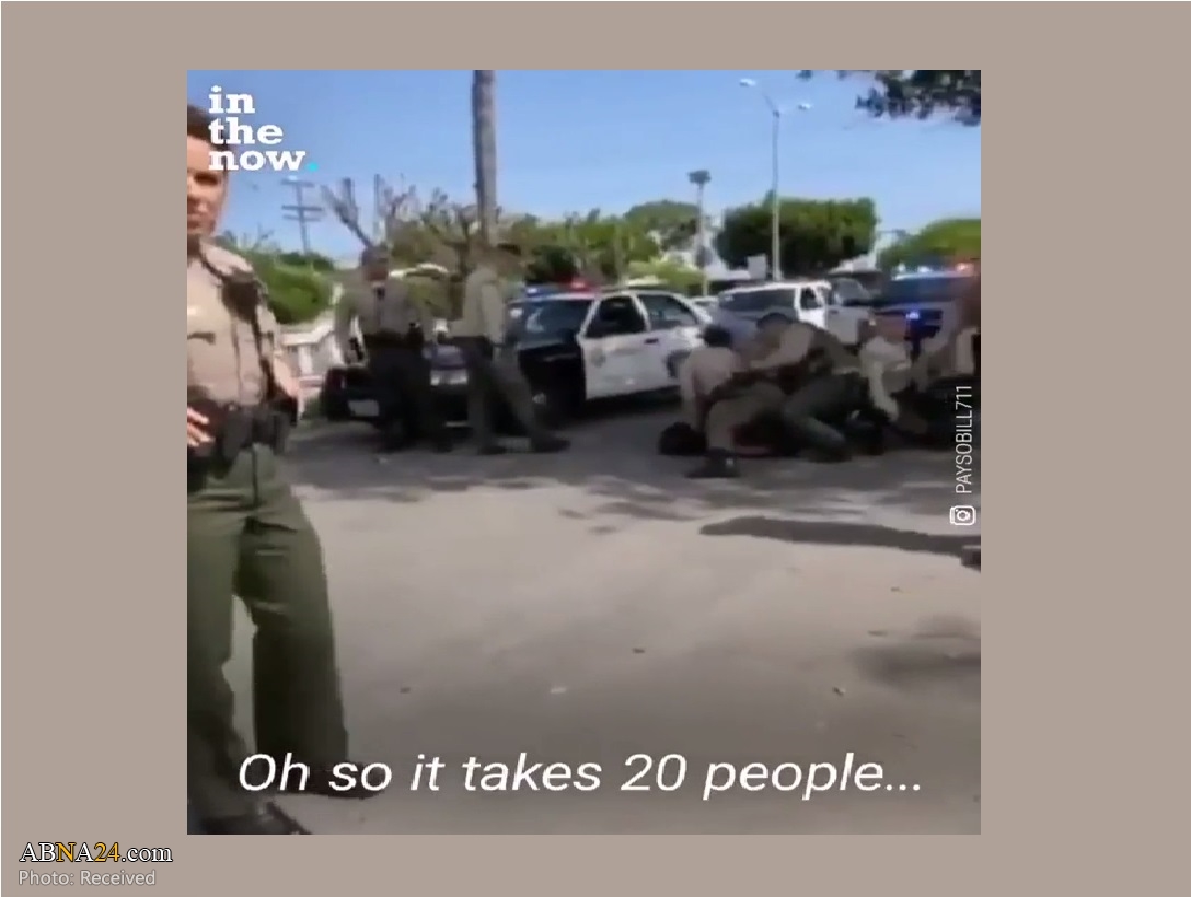 Video: This is reality of USA; A Black Man under the knees of 20 police officers just for...