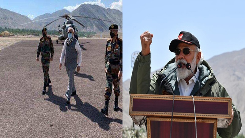 प्रधान मंत्री नरेंद्र मोदी ने किया लद्दाख़ का दौरा, चीन को दिया खरा संदेश, याद दिलाया इतिहास कि किस तरह विस्तारवादी ताक़तें मिट जाती हैं