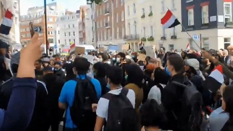 Протесты в Лондоне против преступлений Саудовской Аравии в Йемене