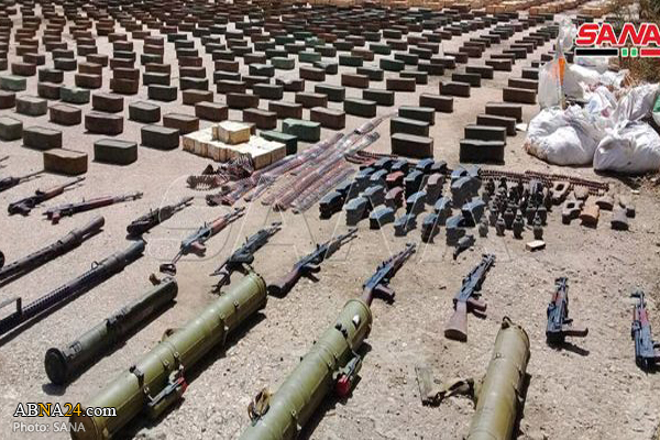 Syrian forces seize large amounts of weapons prepared to be smuggled to terrorists in Idlib (+Photos)