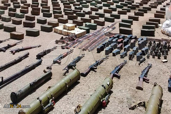 وسطی شام میں دہشت گردوں کے ٹھکانوں سے بھاری اسلحہ اور گولہ بارود برآمد 
