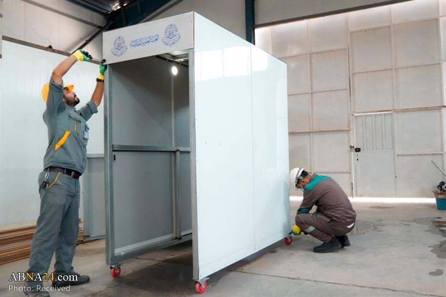 Manufacturing 'sterilization gates' serving pilgrims of Imam Ali holy shrine