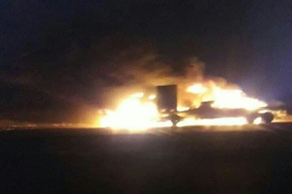  Un convoi militaire américain attaqué et incendié en Irak