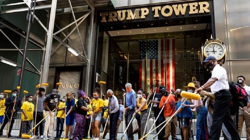 Столкновения между сторонниками Трампа и демонстрантами против расовой дискриминации в Нью-Йорке