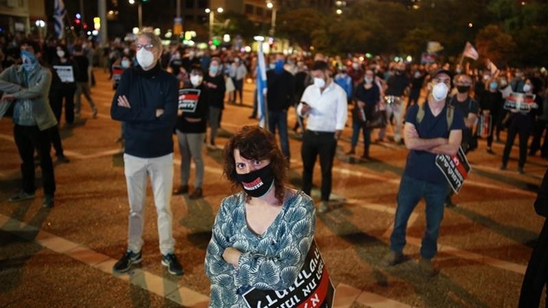 İşgal Topraklarında Netanyahu Aleyhinde Protesto Gösterileri