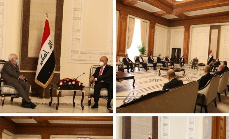 الرئيس العراقي يستقبل وزير الخارجية الايراني في بغداد