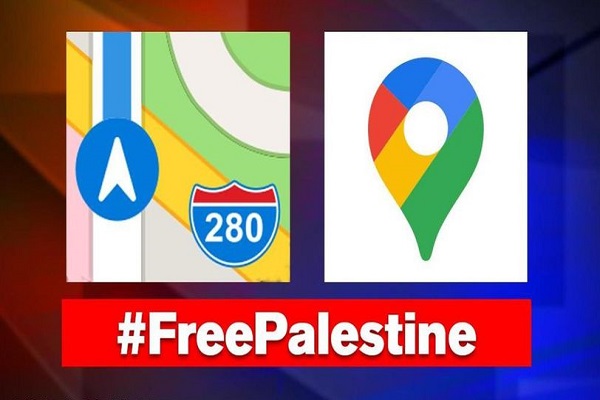Twitter-Kampagne gegen die Entfernung des Namens „Palästina“ von Google Maps und Apple Maps