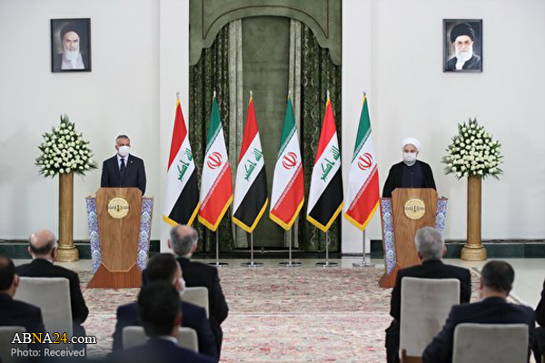 صدر روحانی اور مصطفیٰ الکاظمی کے درمیان اہم موضوعات پر گفتگو