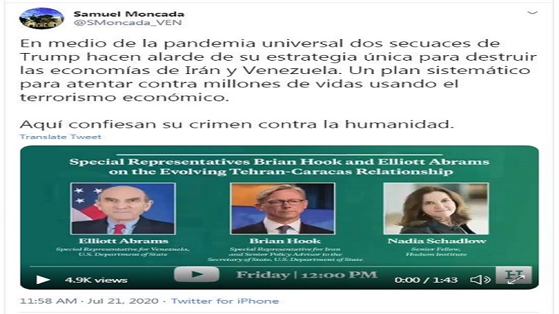 Venezuela ABD’nin yaptırımlarını kınadı