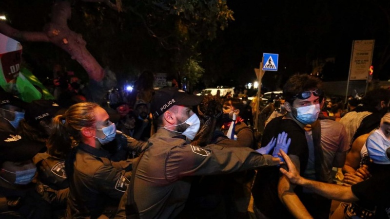 Продолжение протестов перед резиденцией Нетаньяху