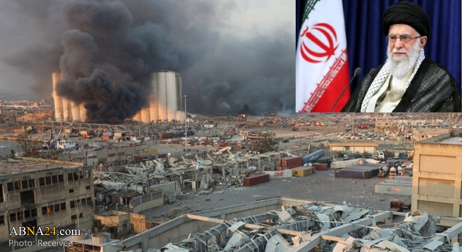 Imam Khamenei: We sympathize with dear people of Lebanon in Port of Beirut tragedy 