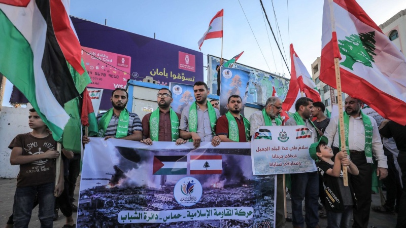 Warga Gaza Berkumpul Tunjukkan Solidaritas dengan Rakyat Lebanon