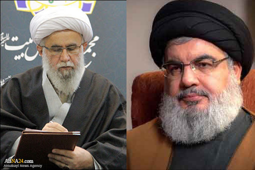 الأمین العام للمجمع العالمي لأهل البیت(ع) یقدم التعازي للسید حسن نصر الله